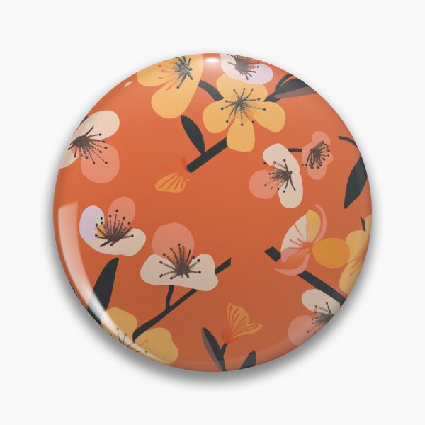 Item preview, Mosaic Orange Floral Pattern designed and sold by DreamBackDrops.