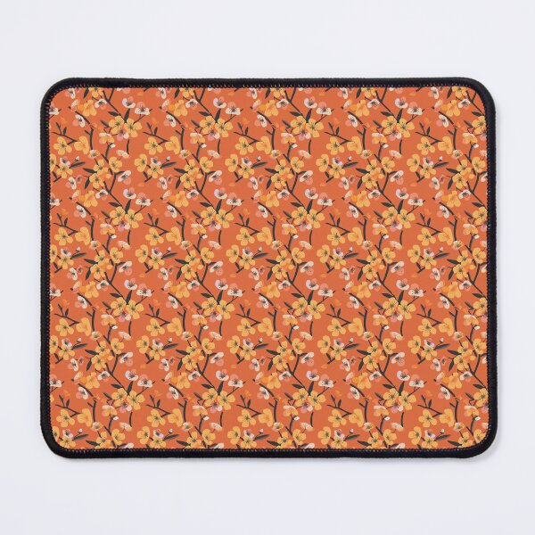 Item preview, Mosaic Orange Floral Pattern designed and sold by DreamBackDrops.