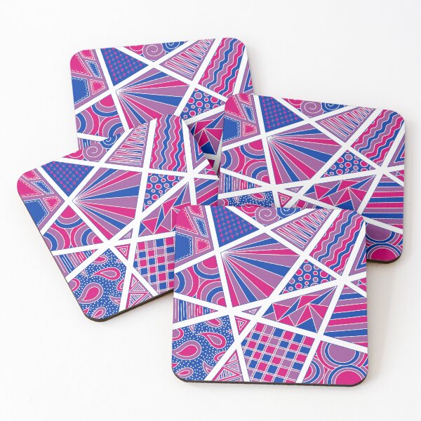 Item preview, Bi Bisexual Pride Zen Doodle Abstract Pink Purple Blue designed and sold by JoyfulJen.