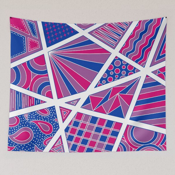 Item preview, Bi Bisexual Pride Zen Doodle Abstract Pink Purple Blue designed and sold by JoyfulJen.