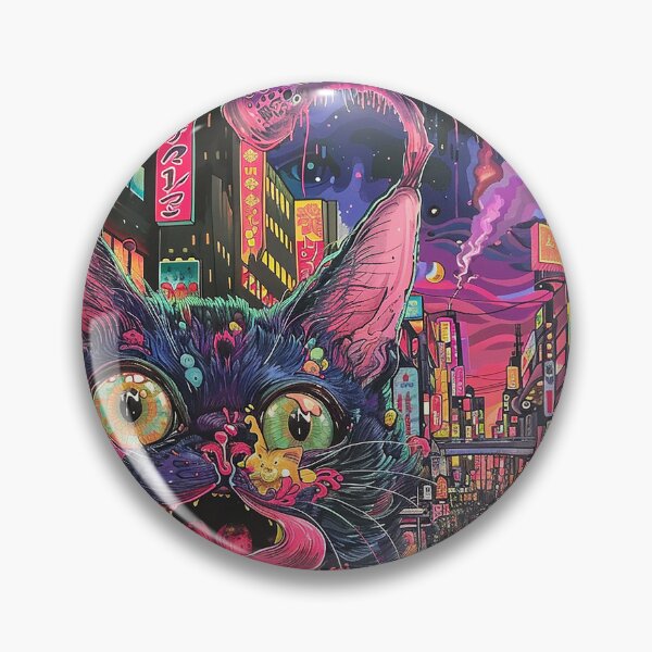 Item preview, Psychedelic Cats Art designed and sold by nomiraclehere.