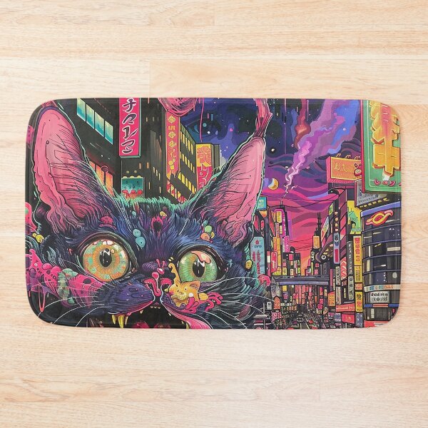 Item preview, Psychedelic Cats Art designed and sold by nomiraclehere.