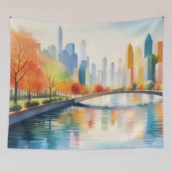Item preview, Waterscape Whimsy: A Dreamy City Dive designed and sold by PanoramaPrints.