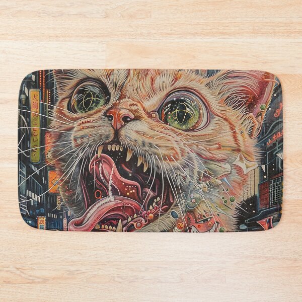 Item preview, Psychedelic Cats Art designed and sold by nomiraclehere.