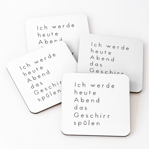 Item preview, Ich werde heute Abend das Geschirr spülen | Minimalist Style | Handwritten Font designed and sold by RM-Journey.