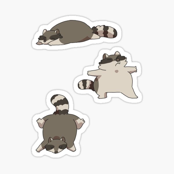 Goofy Raccoons Sticker