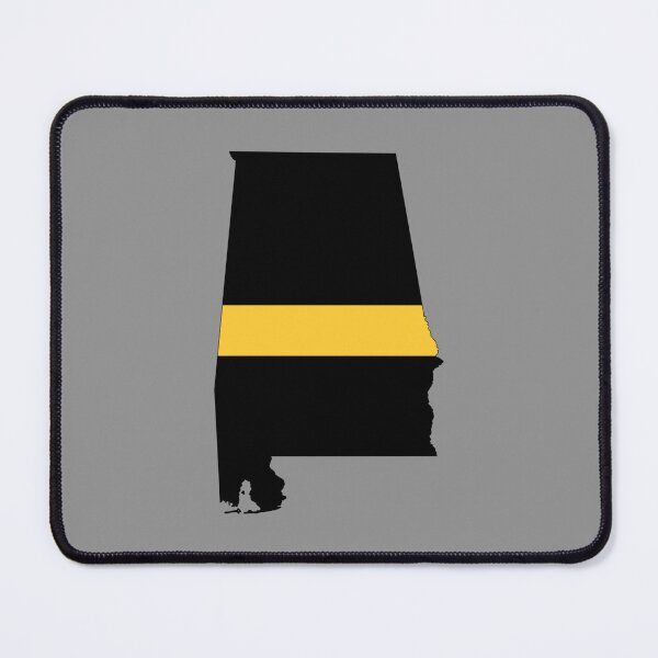 Item preview, Alabama state outline 911 Dispatcher Emergency Telecommunications Thin Gold Line flag designed and sold by GulfCoastDesign.