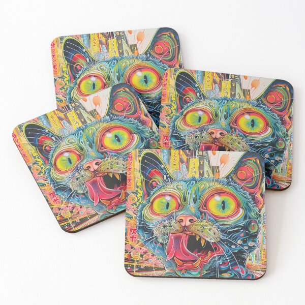 Item preview, Psychedelic Cats Art designed and sold by nomiraclehere.
