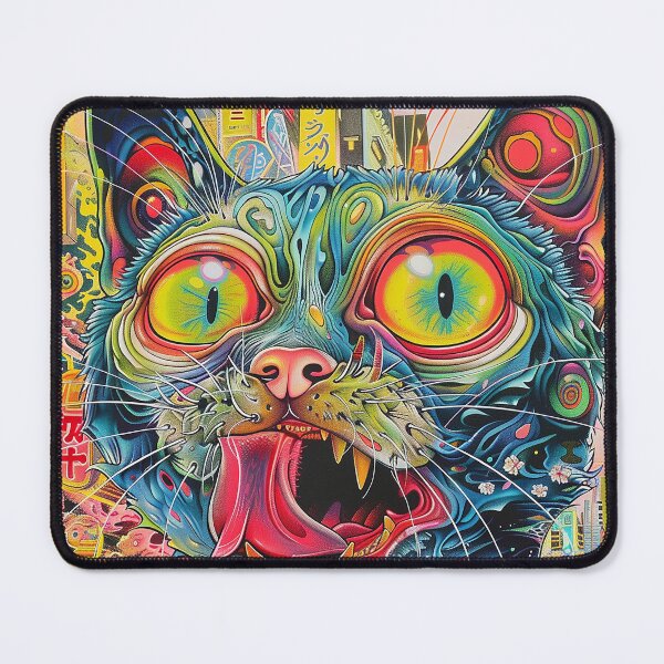 Item preview, Psychedelic Cats Art designed and sold by nomiraclehere.