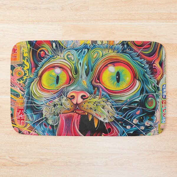 Item preview, Psychedelic Cats Art designed and sold by nomiraclehere.