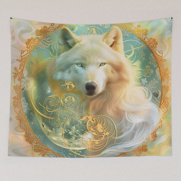 Item preview, White wolf portrait  designed and sold by Lewis-mart.