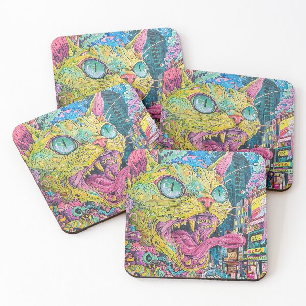 Item preview, Psychedelic Cats Art designed and sold by nomiraclehere.