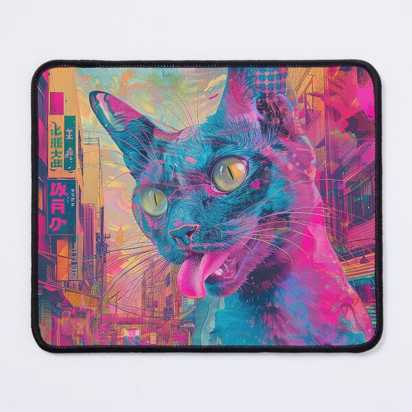 Item preview, Psychedelic Cats Art designed and sold by nomiraclehere.