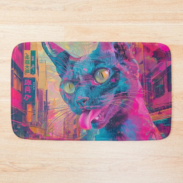 Item preview, Psychedelic Cats Art designed and sold by nomiraclehere.