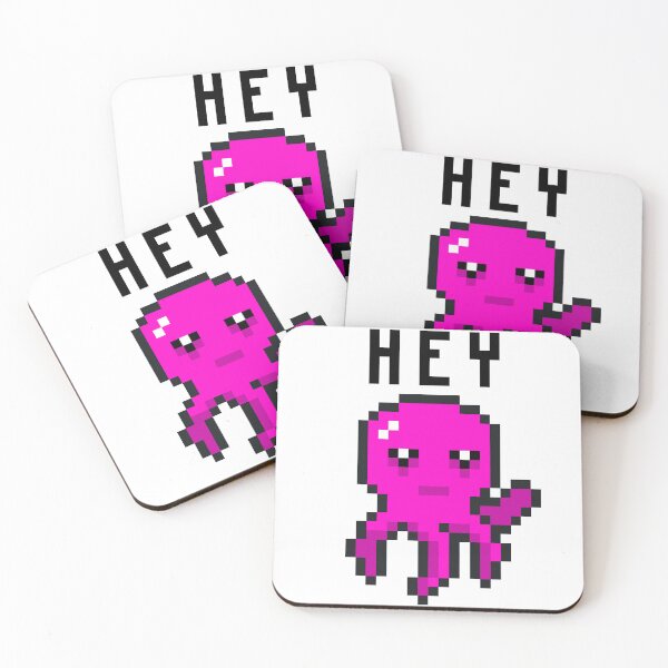 Item preview, The Awkward Wave Purple Pixel Octopus designed and sold by EWNDesigns.