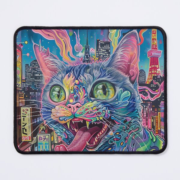 Item preview, Psychedelic Cats Art designed and sold by nomiraclehere.