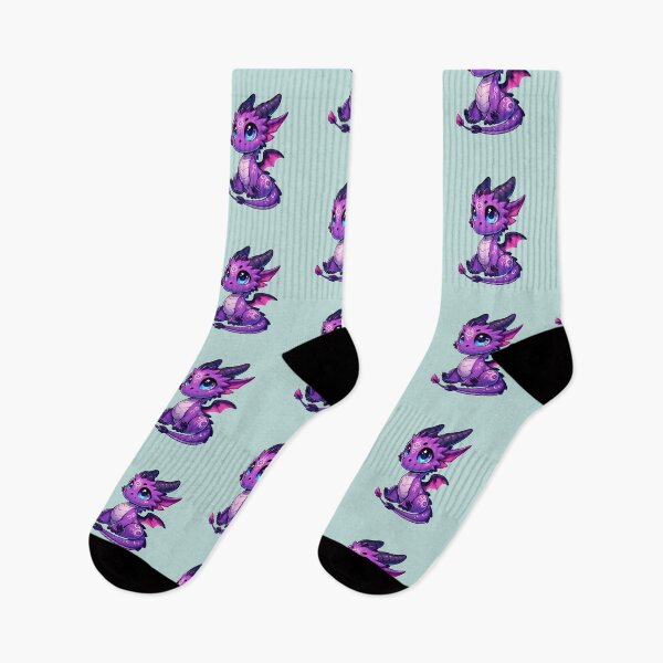 Item preview, Cute Purple Young Dragon, Kawaii Psychic Elemental designed and sold by TD-Humor.