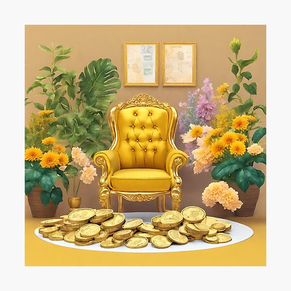 Item preview, Copy of Millionnaire lifestyle, gold coins, flowers and lanterns  designed and sold by Sugar Wisdom .
