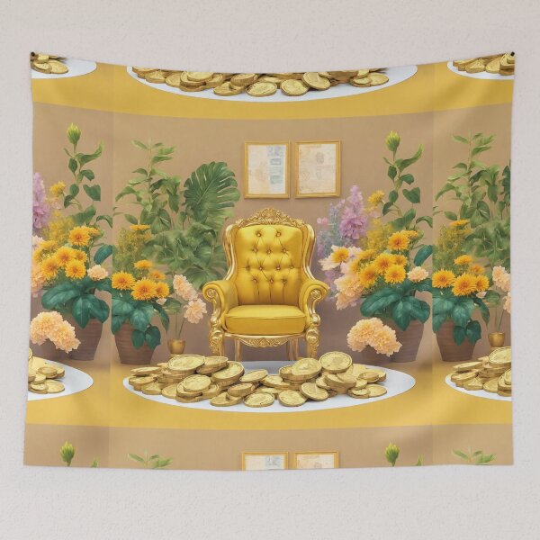 Item preview, Copy of Millionnaire lifestyle, gold coins, flowers and lanterns  designed and sold by Sugar Wisdom .
