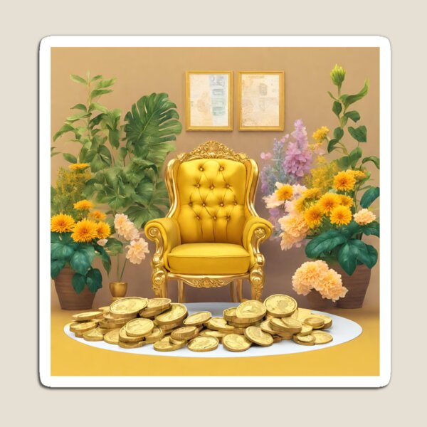 Item preview, Copy of Millionnaire lifestyle, gold coins, flowers and lanterns  designed and sold by Sugar Wisdom .