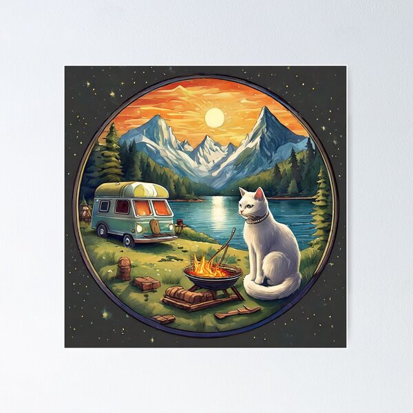 Item preview, Cat camping daytime designed and sold by Tomi Robert.