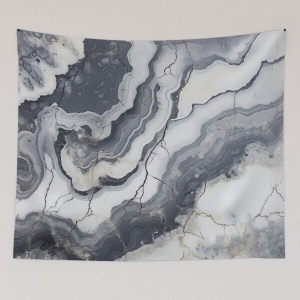 Item preview, Abstract Art Agate Stone Black Dark Grey Design designed and sold by fluffstuffgifts.