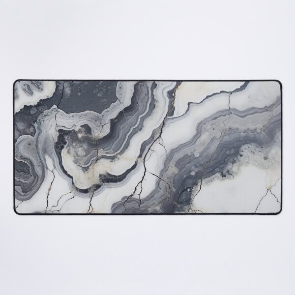 Item preview, Abstract Art Agate Stone Black Dark Grey Design designed and sold by fluffstuffgifts.