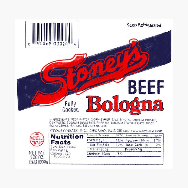 Item preview, Stoney's Bologna - Red Packaging - BEEF designed and sold by okaybut whatif.