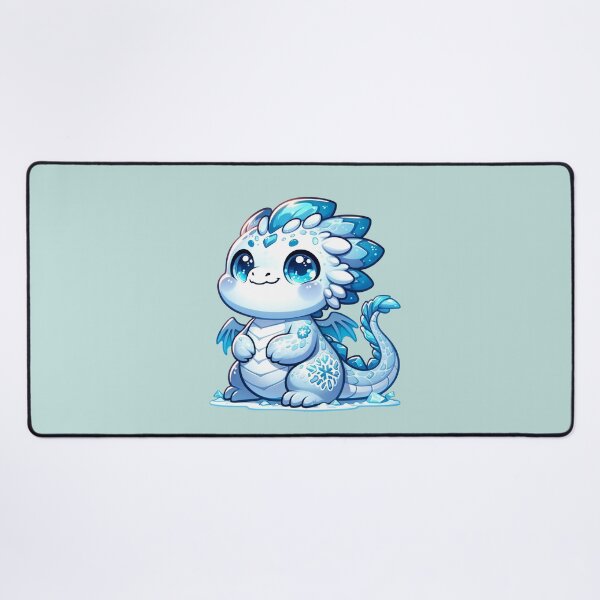 Item preview, Cute Light Blue Young Dragon, Kawaii Ice Elemental designed and sold by TD-Humor.