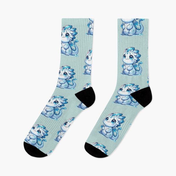 Item preview, Cute Light Blue Young Dragon, Kawaii Ice Elemental designed and sold by TD-Humor.