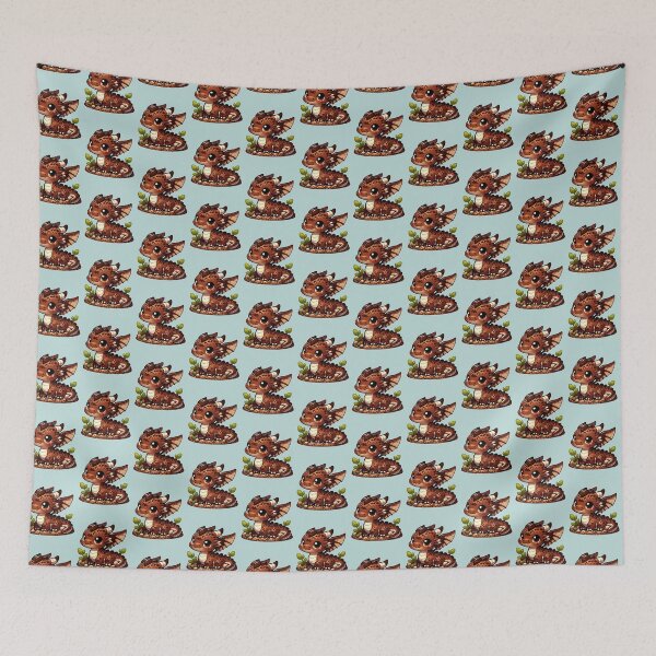 Item preview, Cute Brown Young Dragon, Kawaii Earth Elemental designed and sold by TD-Humor.