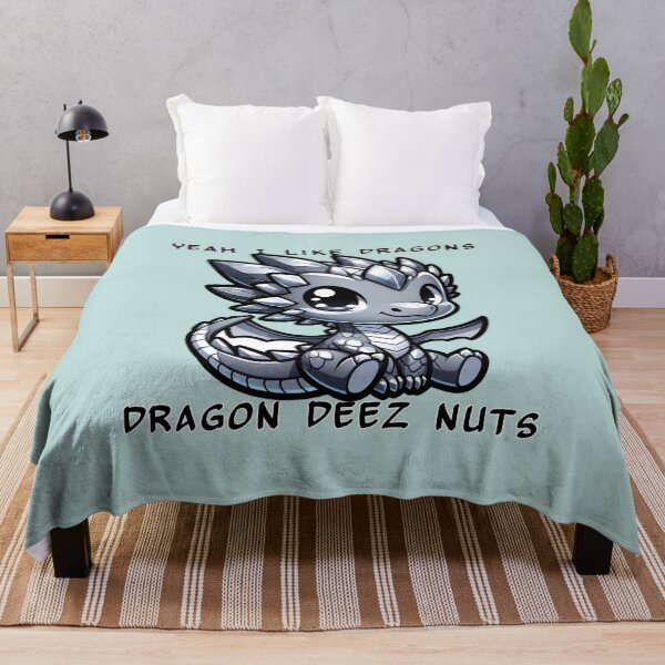 Item preview, Yeah I like dragons, Dragon Deez Nuts - Silver Metal Dragon designed and sold by TD-Humor.