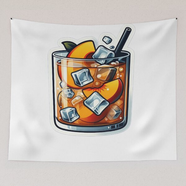 Item preview,  iced peach tea with peach designed and sold by Expressions-Sel.