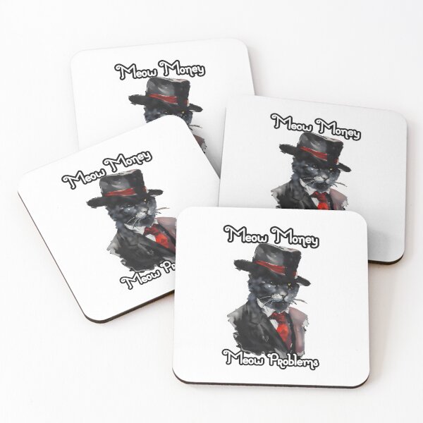 Item preview, "Meow Money, Meow Problems" Mafia Kitty Musings: Watercolor Mobster Cat Design designed and sold by MillennialVibe.