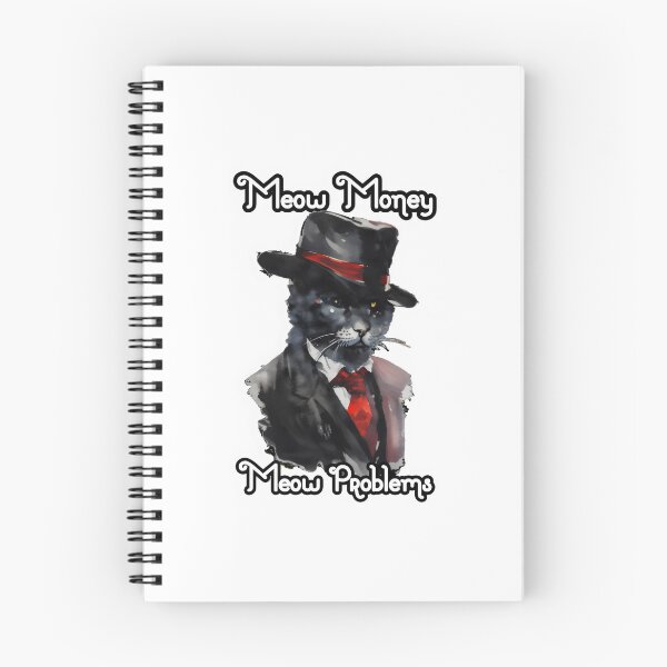 Item preview, "Meow Money, Meow Problems" Mafia Kitty Musings: Watercolor Mobster Cat Design designed and sold by MillennialVibe.