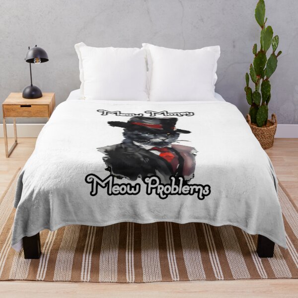 Item preview, "Meow Money, Meow Problems" Mafia Kitty Musings: Watercolor Mobster Cat Design designed and sold by MillennialVibe.