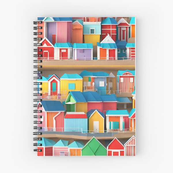 Item preview, Origami Art - Seaside Serenity: Beach Huts by the Coastal Horizon designed and sold by ArtfulFolds.