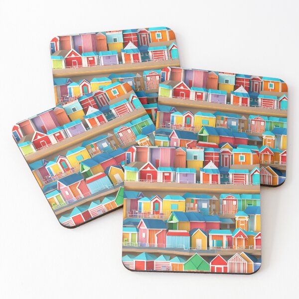 Item preview, Origami Art - Seaside Serenity: Beach Huts by the Coastal Horizon designed and sold by ArtfulFolds.