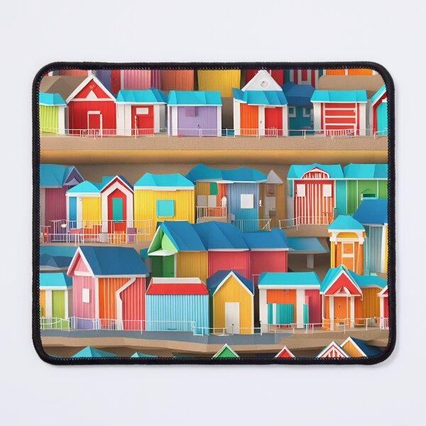 Item preview, Origami Art - Seaside Serenity: Beach Huts by the Coastal Horizon designed and sold by ArtfulFolds.