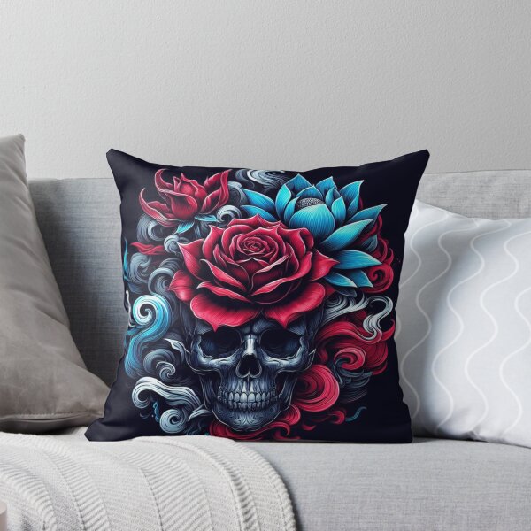 Item preview, Crimson indigo lotus rose phantom skull  designed and sold by Kourtesy of King.