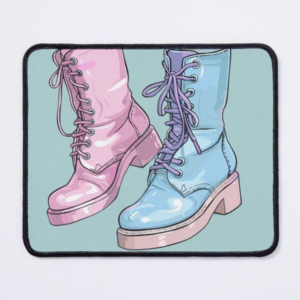 Item preview, Preppy pink and blue boots designed and sold by AnnDart.