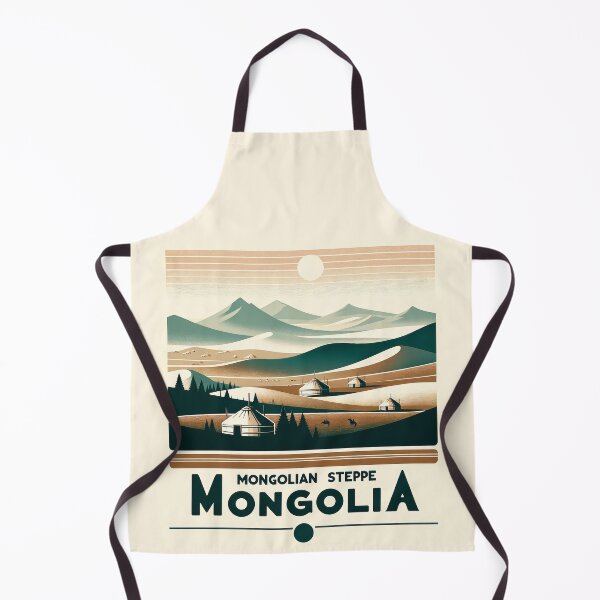 Item preview, Sticker Vintage Travel Poster of the Mongolian Steppe - Minimalist, Retro Design designed and sold by pod24.