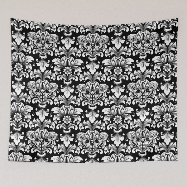Item preview, Death Head Damask designed and sold by ninthstreet.