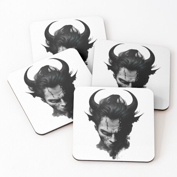 Item preview, Demon demons devil in black and white designed and sold by Frostquest.