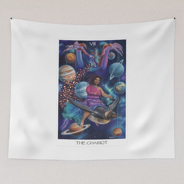Item preview, The Chariot Tarot Card - White designed and sold by Artbykayleighb.