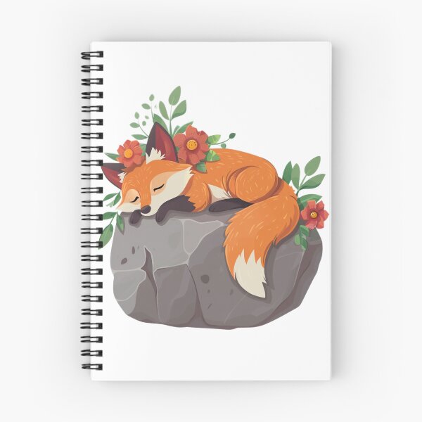 Artikelvorschau, Fuchs schläft auf einem Felsen entworfen und verkauft von Sarzel.
