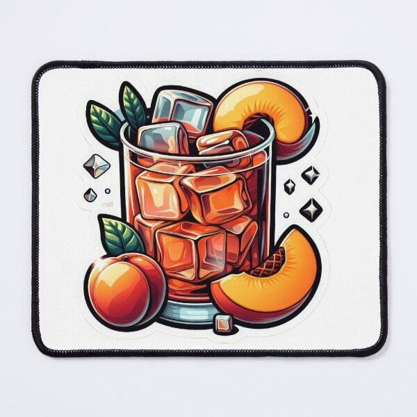 Item preview, iced peach tea with peach designed and sold by Expressions-Sel.