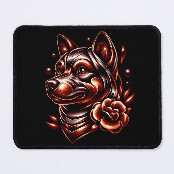 Item preview, Akita Inu head in metal - colored graphics designed and sold by AD-Digital-Art.