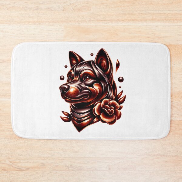 Item preview, Akita Inu head in metal - colored graphics designed and sold by AD-Digital-Art.