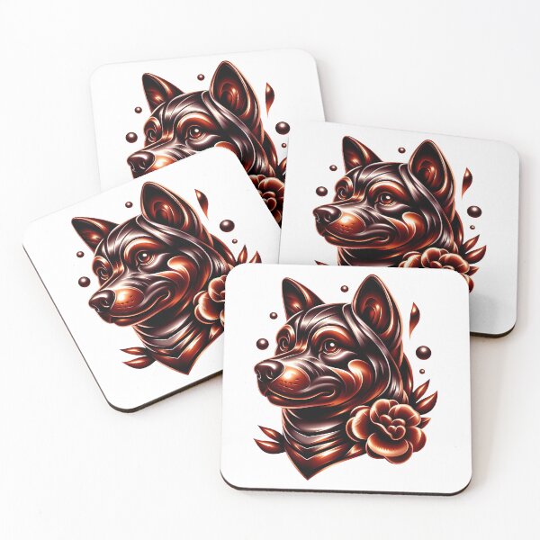 Item preview, Akita Inu head in metal - colored graphics designed and sold by AD-Digital-Art.
